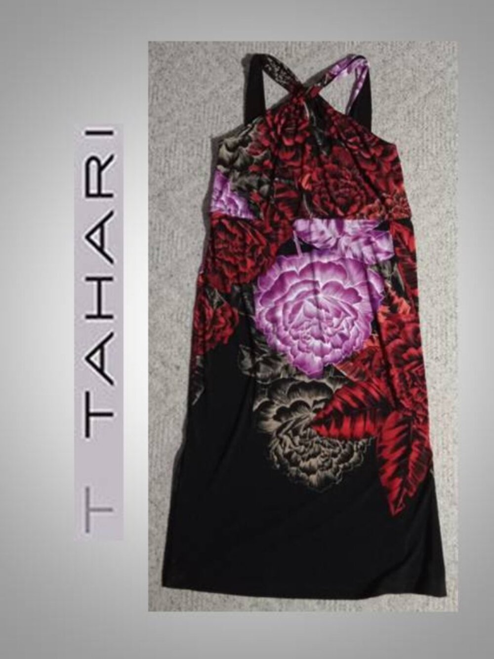 T Tahari floral dress women's size 10
